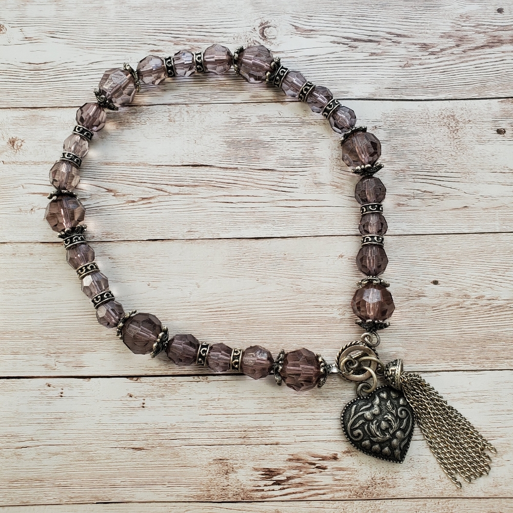 PreLoved Beaded Pendant Necklace - Toggle Clasp - Picture 2 of 9